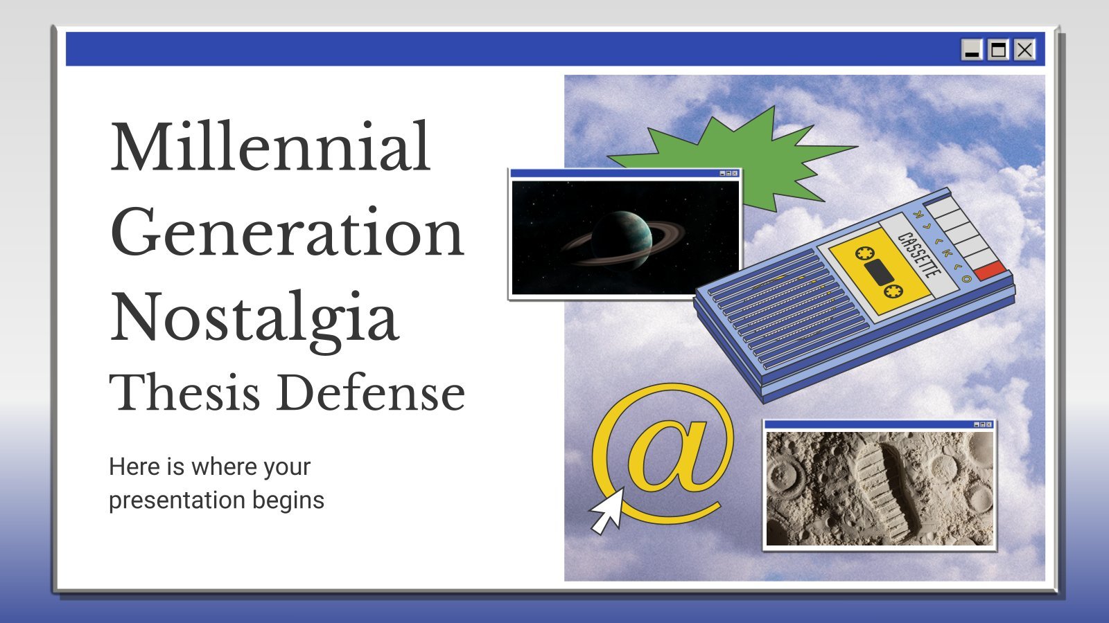 Millennial Generation Nostalgia Thesis Defense presentation template 