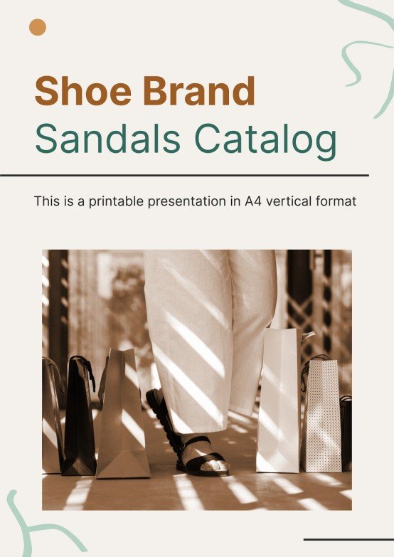 Shoe Brand Sandals Catalog | Google Slides &amp; PowerPoint