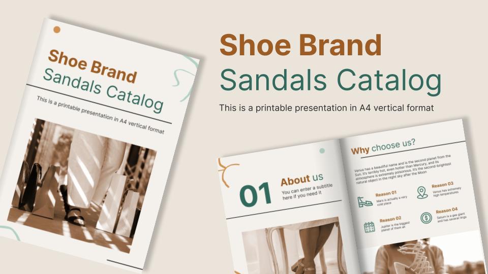 Shoe Brand Sandals Catalog Google Slides & PowerPoint
