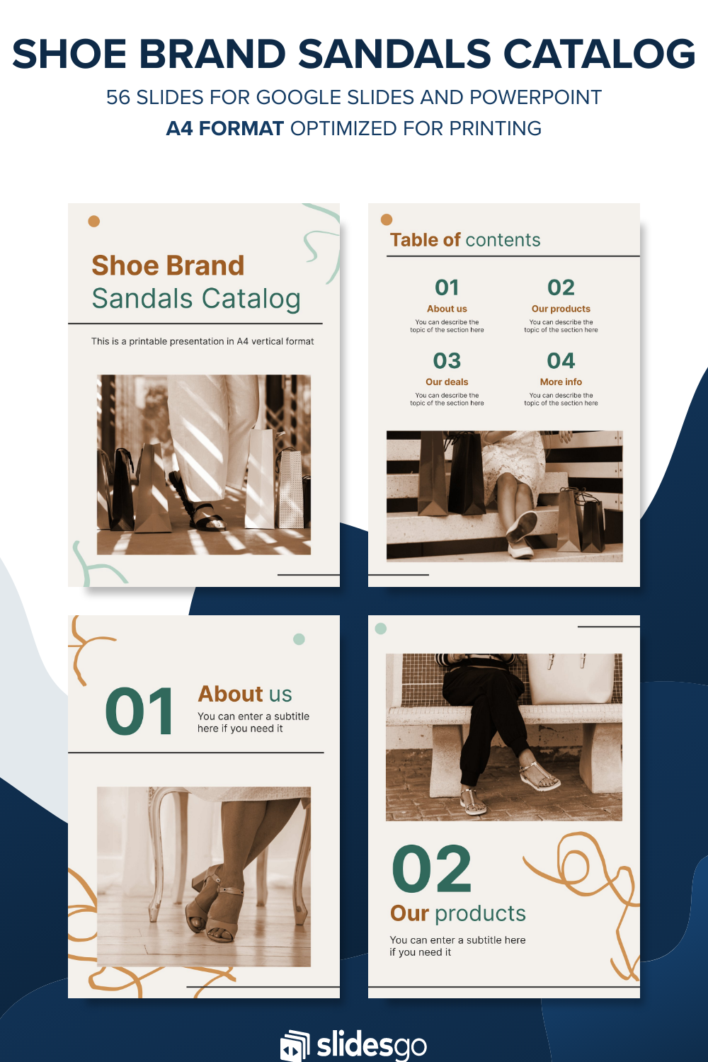 Shoe Brand Sandals Catalog Google Slides & PowerPoint