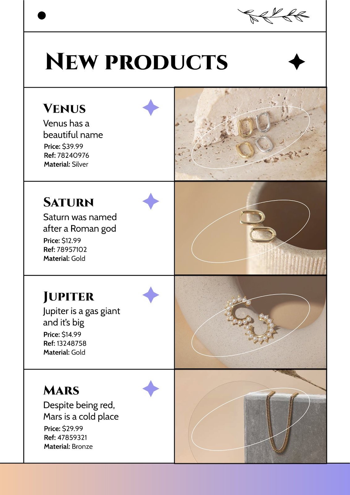 Aesthetic Jewels Catalog Google Slides and PowerPoint