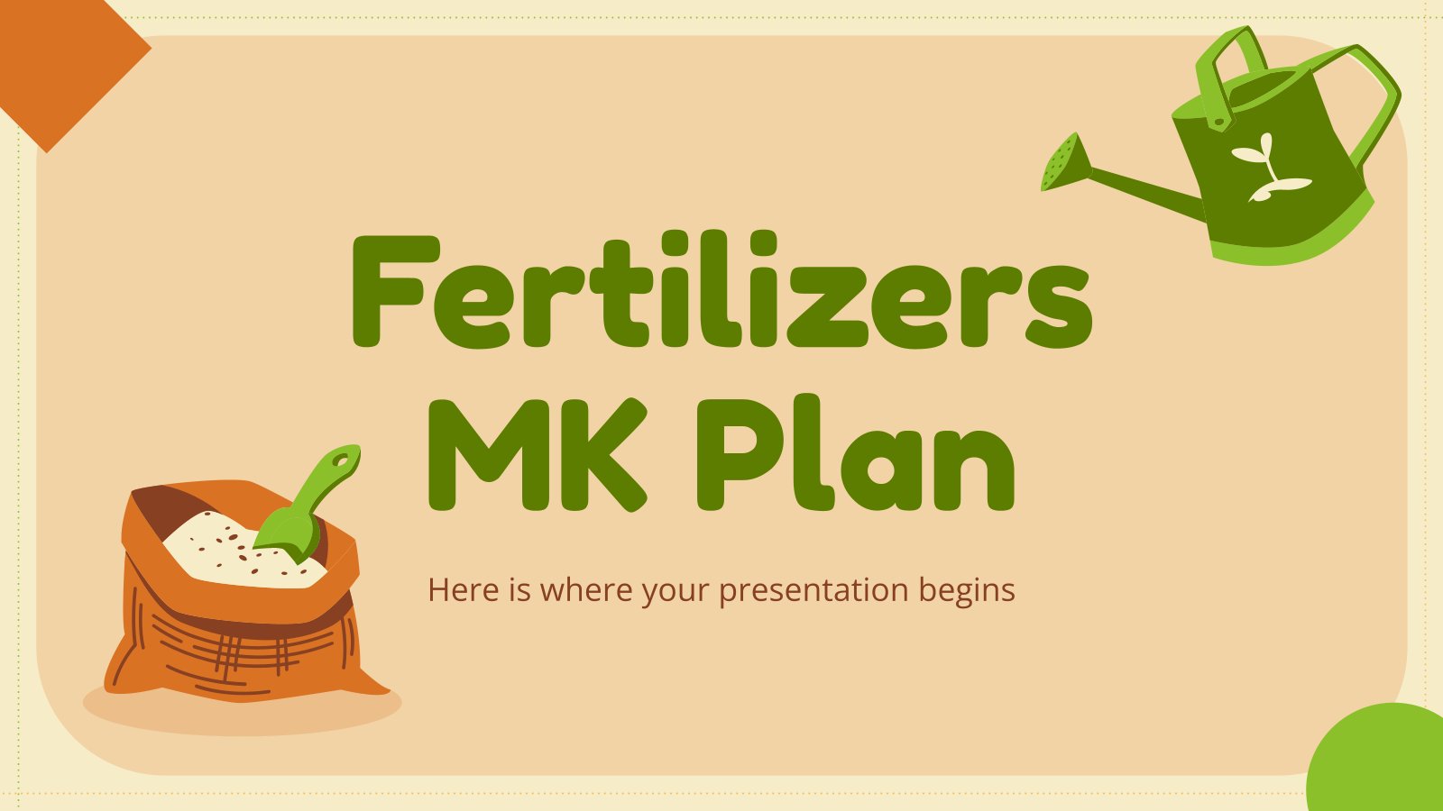 Plantilla de presentación Plan de marketing de fertilizantes