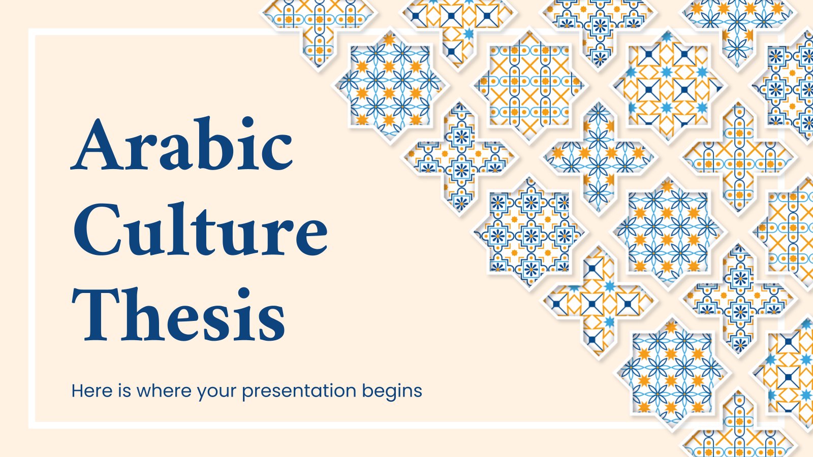 Arabic Culture Thesis presentation template 