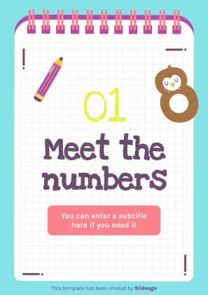 Modelo de apresentação Atividades imprimíveis dos números para pré-escolar