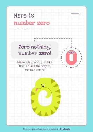 Modelo de apresentação Atividades imprimíveis dos números para pré-escolar