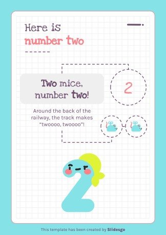 Modelo de apresentação Atividades imprimíveis dos números para pré-escolar
