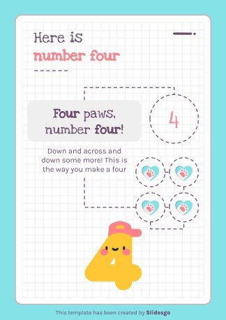 Modelo de apresentação Atividades imprimíveis dos números para pré-escolar