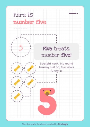 Modelo de apresentação Atividades imprimíveis dos números para pré-escolar