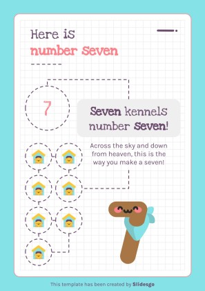 Modelo de apresentação Atividades imprimíveis dos números para pré-escolar