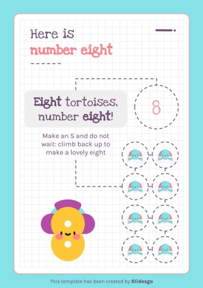 Modelo de apresentação Atividades imprimíveis dos números para pré-escolar