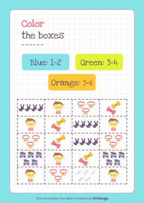 Modelo de apresentação Atividades imprimíveis dos números para pré-escolar