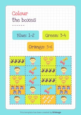 Modelo de apresentação Atividades imprimíveis dos números para pré-escolar