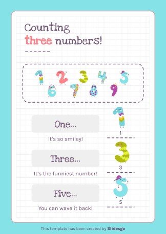 Modelo de apresentação Atividades imprimíveis dos números para pré-escolar