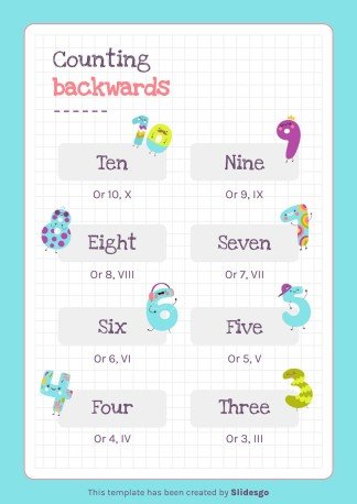 Modelo de apresentação Atividades imprimíveis dos números para pré-escolar