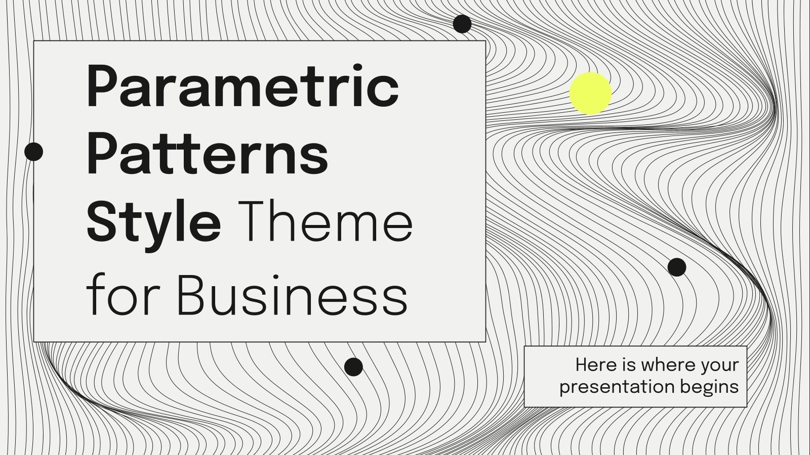 Parametric Patterns Style Theme for Business