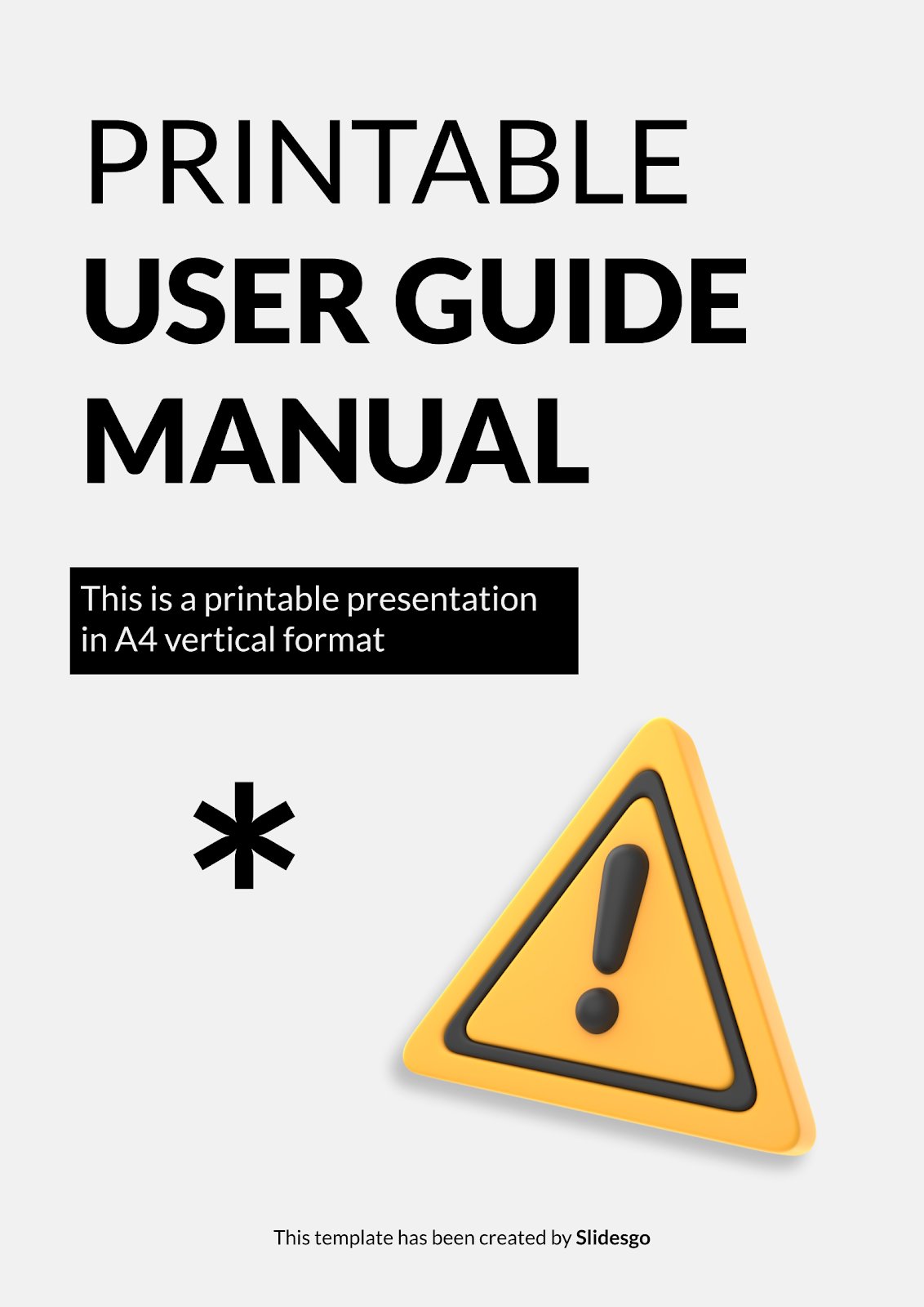 Printable User Guide Manual presentation template 