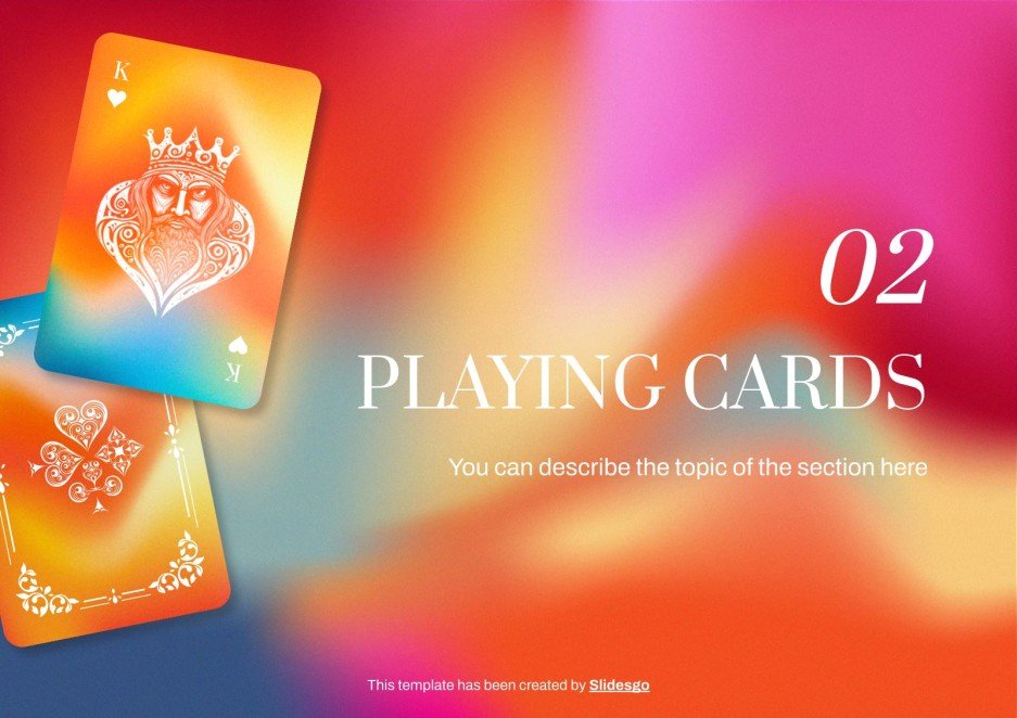 Colorful Printable Deck of Playing Cards Google Slides
