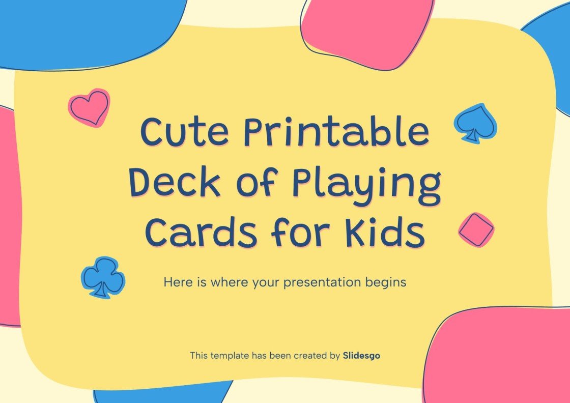 Cute Printable Deck of Cards for Kids | Google Slides & PPT