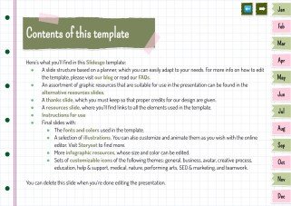 Plantilla de presentación Agenda anual estilo libro de recortes