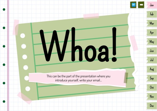 Plantilla de presentación Agenda anual estilo libro de recortes