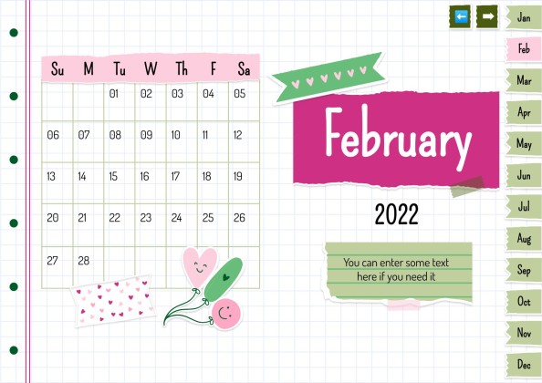 Plantilla de presentación Agenda anual estilo libro de recortes