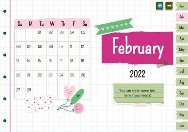 Plantilla de presentación Agenda anual estilo libro de recortes