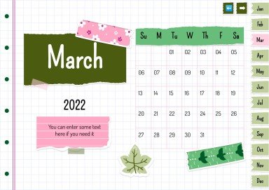 Plantilla de presentación Agenda anual estilo libro de recortes