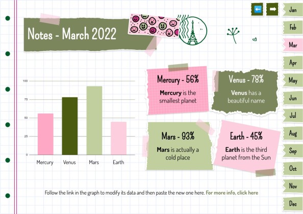 Plantilla de presentación Agenda anual estilo libro de recortes