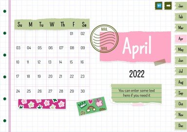 Plantilla de presentación Agenda anual estilo libro de recortes