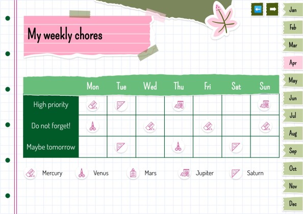 Plantilla de presentación Agenda anual estilo libro de recortes