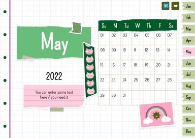 Plantilla de presentación Agenda anual estilo libro de recortes