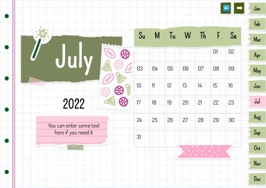 Plantilla de presentación Agenda anual estilo libro de recortes