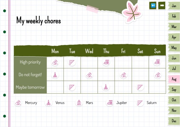 Plantilla de presentación Agenda anual estilo libro de recortes