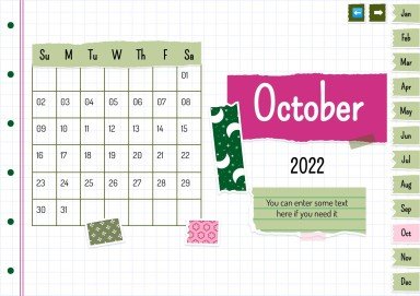 Plantilla de presentación Agenda anual estilo libro de recortes