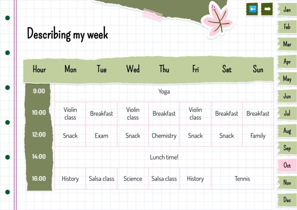 Plantilla de presentación Agenda anual estilo libro de recortes