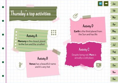 Plantilla de presentación Agenda anual estilo libro de recortes