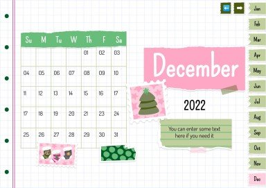 Plantilla de presentación Agenda anual estilo libro de recortes