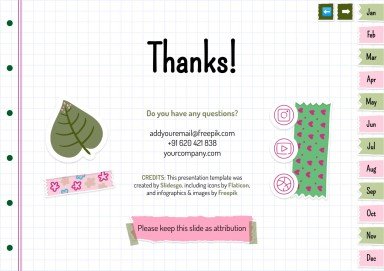 Plantilla de presentación Agenda anual estilo libro de recortes