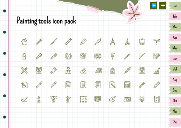 Plantilla de presentación Agenda anual estilo libro de recortes