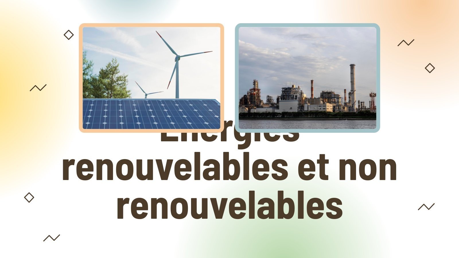 Énergie renouvelable et non renouvelable Modèles de présentation