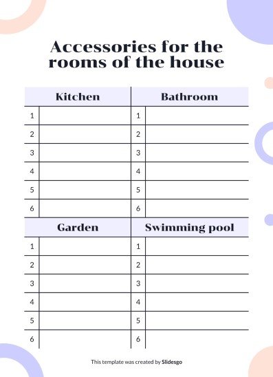 Home Wish List | Google Slides and PowerPoint template