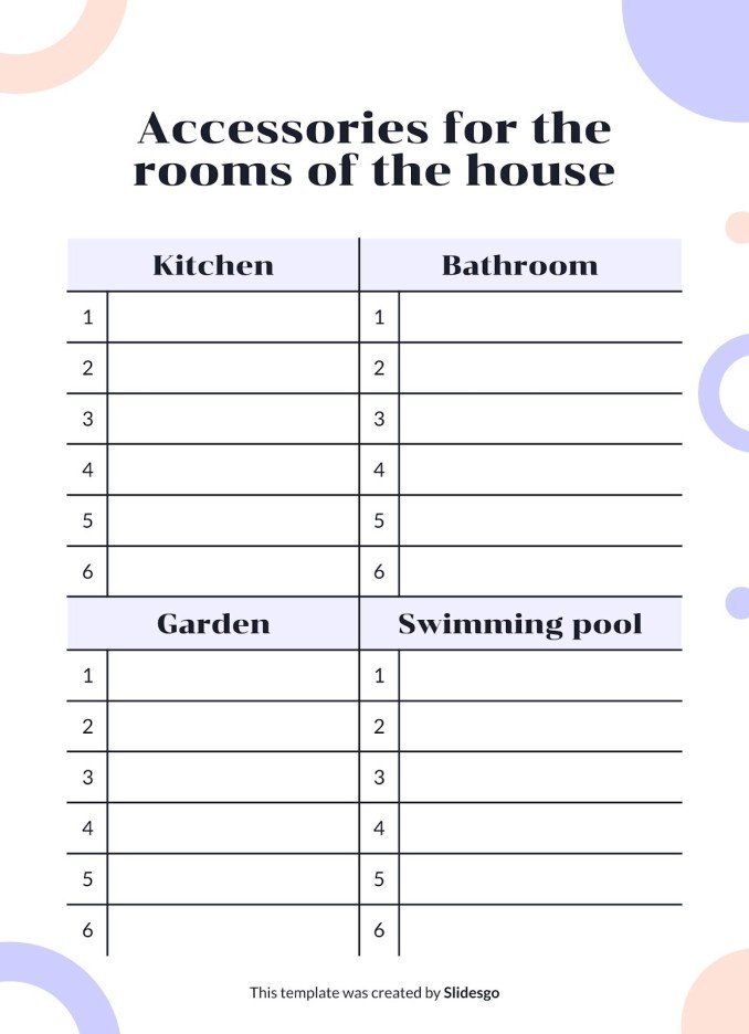 Home Wish List | Google Slides and PowerPoint template