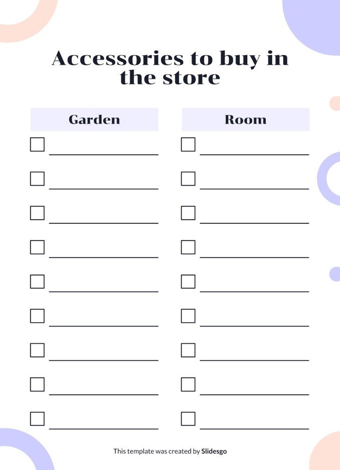 Home Wish List | Google Slides and PowerPoint template