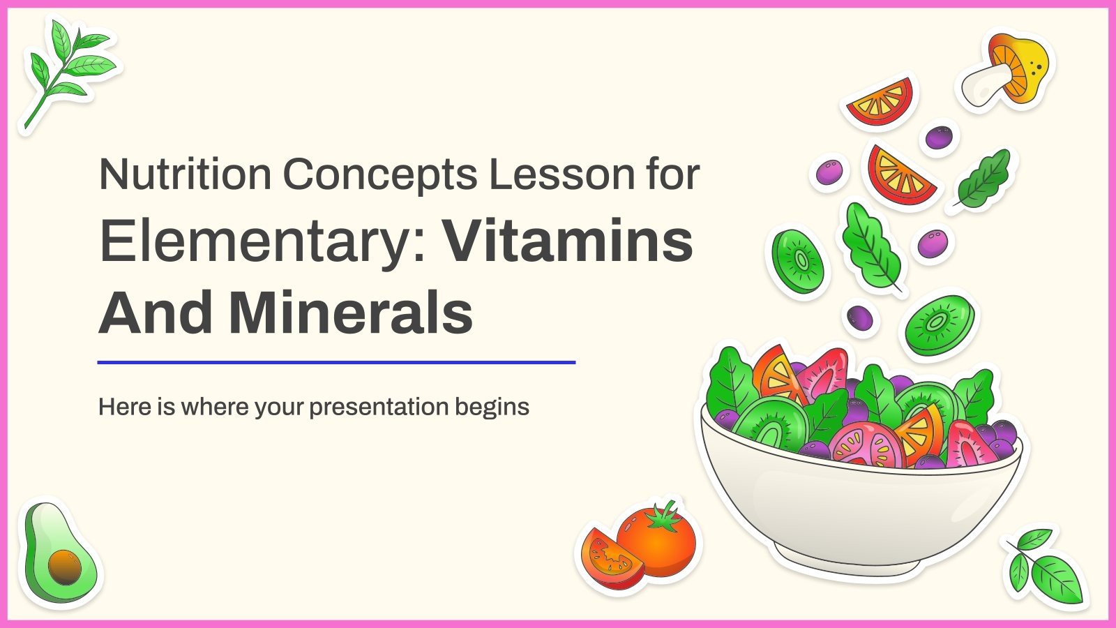 Nutrition Concepts for Elementary Vitamins and Minerals