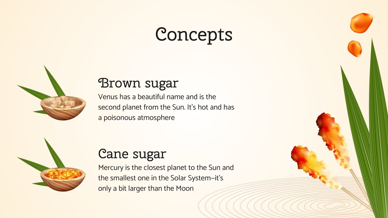 Cane Sugar Recipes Google Slides & PowerPoint