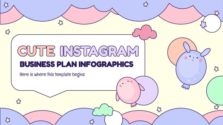 Modelo de apresentação Infográficos para plano de negócios fofo do Instagram