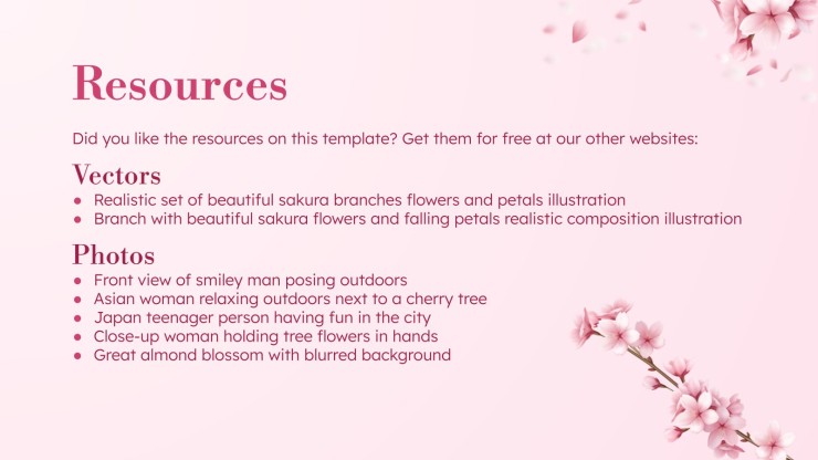 Enjoy Cherry Blossom Season! presentation template 