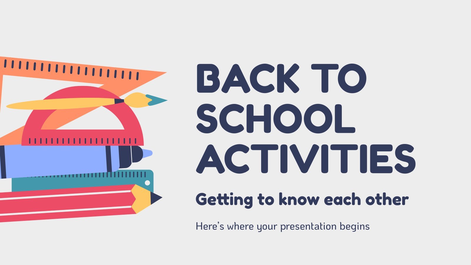 Back to School Activities presentation template 