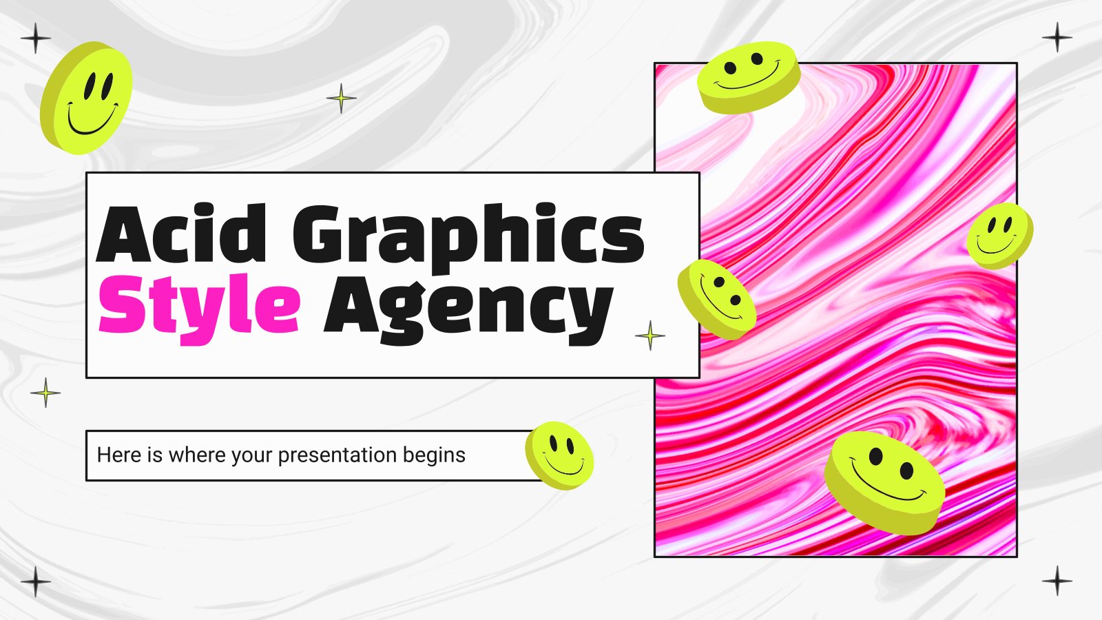 Agence de style graphique acide Modèles de présentation