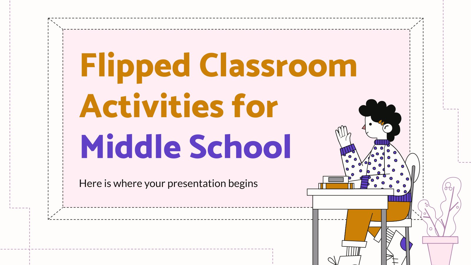 Plantilla de presentación Actividades para secundaria método Flipped Classroom